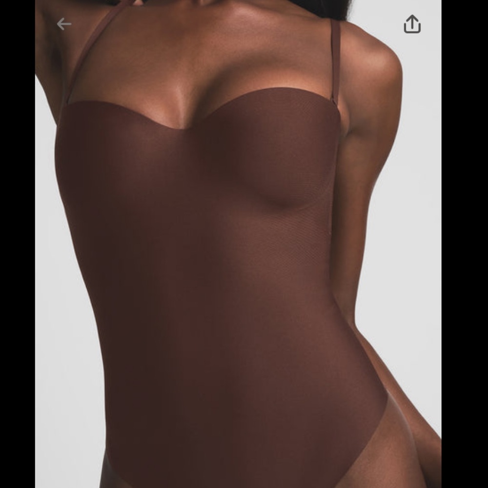 SKIMS Chocolate Brown Underwire Bodysuit